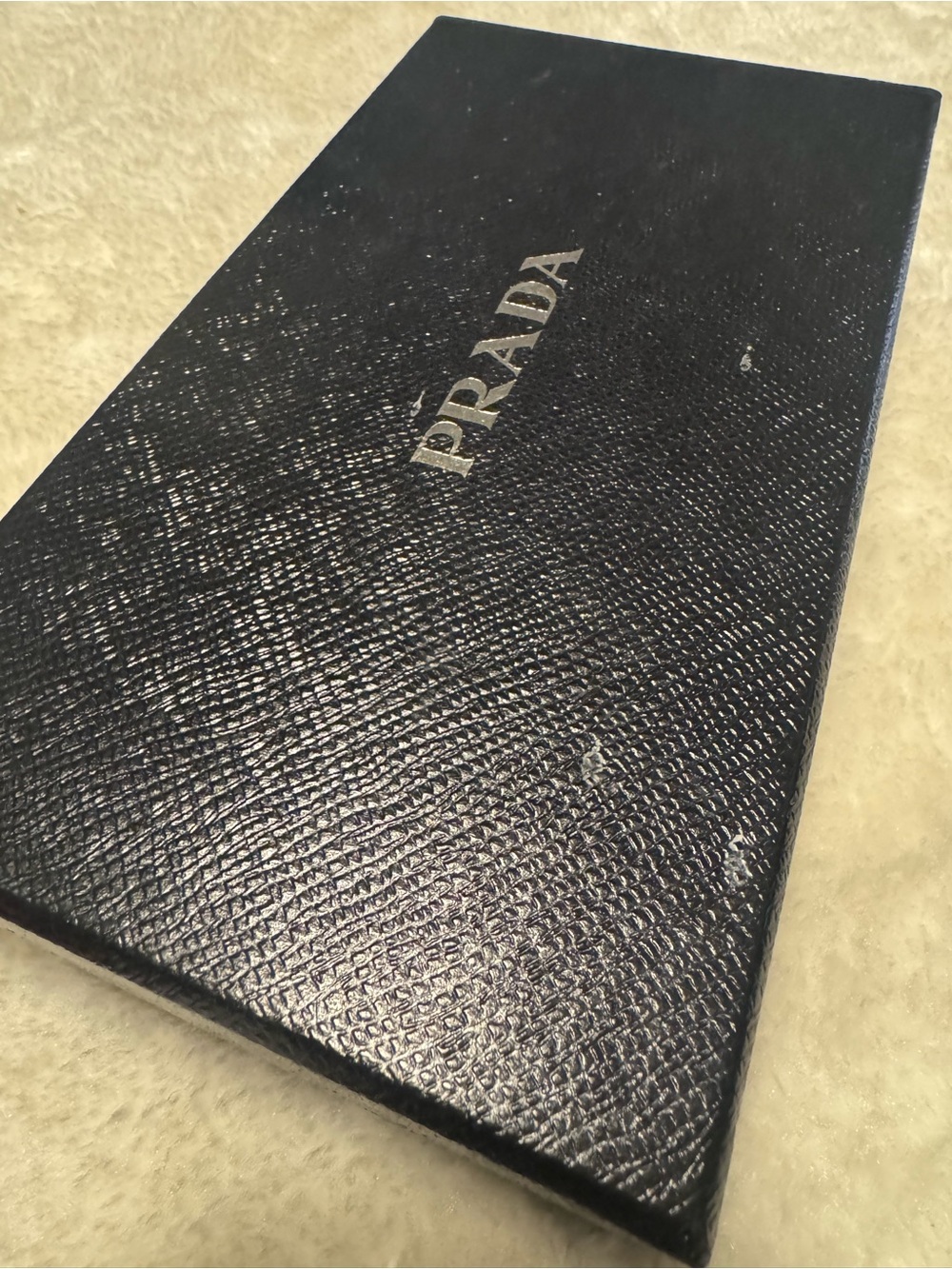 Prada Black Saffiano Logo Box
